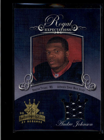 ANDRE JOHNSON 2003 GRIDIRON KINGS ROYAL EXPECTATIONS ROOKIE JERSEY #RE-1 AB8322