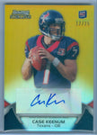 CASE KEENUM 2012 BOWMAN STERLING GOLD REFRACTOR RC ROOKIE AUTO AUTOGRAPH SP/25