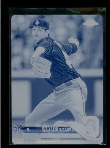 ANDREW MILLER 2018 TOPPS CHROME #117 MASTERPIECE CYAN PRINTING PLATE 1/1 AC2172