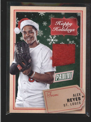 ALEX REYES 2017 PANINI BLACK FRIDAY HAPPY HOLIDAYS WORN SANTA HAT RELIC AC150