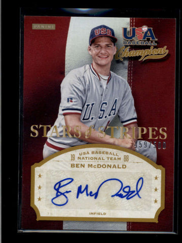 BEN MCDONALD 2013 PANINI USA CHAMPIONS STARS AND STRIPES AUTO #459/500 AB8026