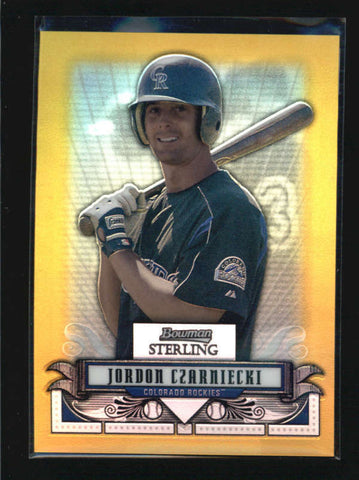 JORDAN CZARNIECKI 2008 BOWMAN STERLING #JLC GOLD REFRACTOR RC #23/50 AB6351