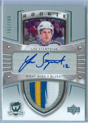 LEE STEMPNIAK 2005-06 THE CUP RC ROOKIE PATCH AUTO AUTOGRAPH SP/199