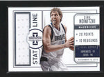 DIRK NOWTIZKI 2014/15 PANINI INNOVATION STAT LINE GAME USED JERSEY #/175 AC462