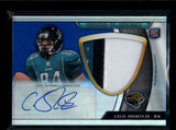 CECIL SHORTS III 2011 PLATINUM BLUE REFRACTOR JUMBO PATCH RC AUTO #/75 AB7191