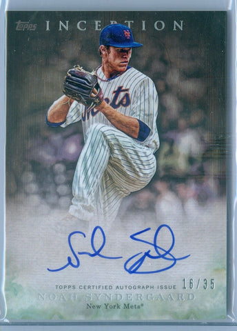 NOAH SYNDERGAARD 2017 TOPPS INCEPTION LEGENDARY DEBUT AUTO AUTOGRAPH SP/35