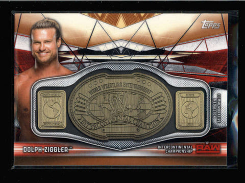 DOLPH ZIGGLER 2019 TOPPS WWE BRONZE COMMEMORATIVE CHAMPIONSHIP BELT #/99 AC2648