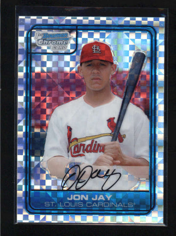 JON JAY 2006 BOWMAN CHROME #DP10 XFRACTOR ROOKIE RC #071/299 AB5402