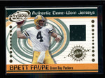 BRETT FAVRE 2001 PACIFIC ATOMIC PRIZM AUTHENTIC GAME WORN JERSEY AC1243