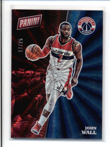 JOHN WALL 2017 PANINI THE NATIONAL #BK20 THICK STOCK RAINBOW SPOKES #/25 AC708