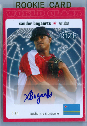 XANDER BOGAERTS 2012 LEAF RIZE WORLD CLASS 1/1 RC ROOKIE AUTO AUTOGRAPH SP/1