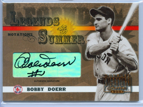 BOBBY DOERR 2003 03 DONRUSS SIGNATURE LEGENDS "#1" AUTO AUTOGRAPH SP/250