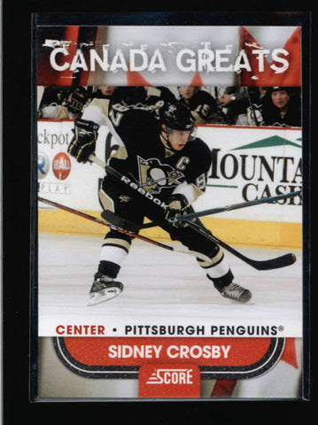 SIDNEY CROSBY 2010/11 PANINI SCORE #1 CANADA CANADIEN GREATS AC764