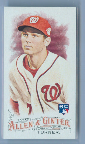 TREA TURNER 2016 TOPPS ALLEN & GINTER EXTENDED MINI RC ROOKIE SP