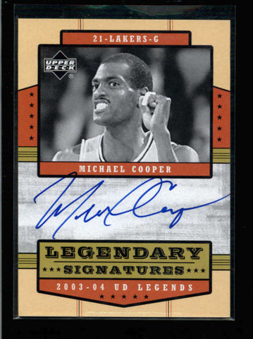 MICHAEL COOPER 2003/04 UD LEGENDS LEGENDARY SIGNATURES AUTOGRAPH AUTO AC1771