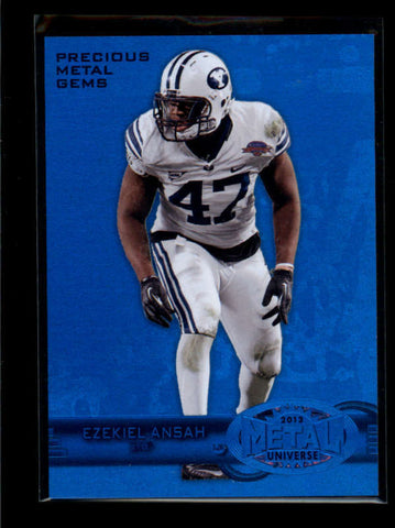 EZEKIEL ANSAH 2013 SKYBOX METAL UNIVERSE BLUE PMG ROOKIE RC #45/50 AB7179