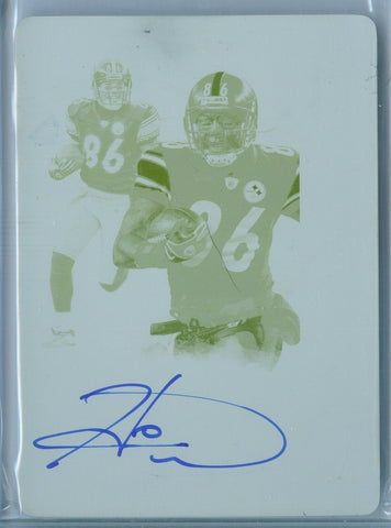 HINES WARD 2018 IMPECCABLE 1/1 PRINTING PLATE AUTO AUTOGRAPH SP/1