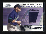 MATT WILLIAMS 2002 LEAF SHIRT OFF MY BACK GAME USED WORN JERSEY AB5951