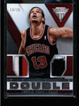 JOAKIM NOAH 2013/14 PANINI TITANIUM DOUBLE DOUBLE DUAL GAME PATCH #13/25 AC022