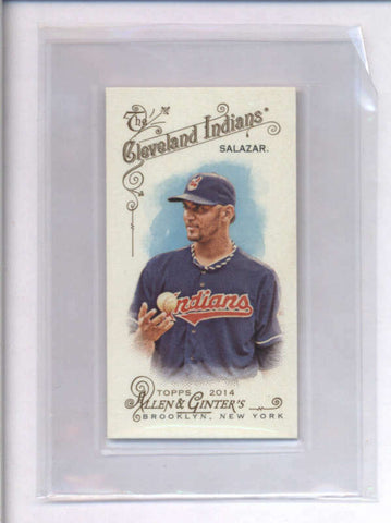 DANNY SALAZAR 2014 TOPPS ALLEN & GINTER MINI A&G FLAG BACK #14/25 AC2200