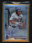 WILKIN RAMIREZ 2010 BOWMAN CHROME ROOKIE GOLD REFRACTOR AUTO RC #07/50 AB5838