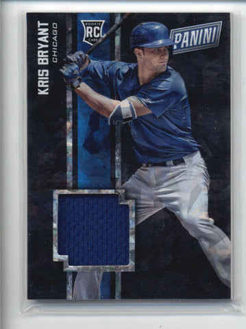 KRIS BRYANT 2015 PANINI BLACK FRIDAY CRACKED ICE ROOKIE WORN JERSEY AB6343