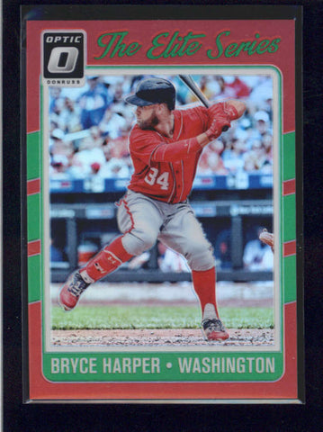 BRYCE HARPER 2017 OPTIC #ES3 THE ELITE SERIES RED PRIZM REFRACTOR #50/99 AB9783