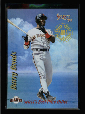 BARRY BONDS 1994 PINNACLE SELECT #SK6 SKILLS SELECT AC2540