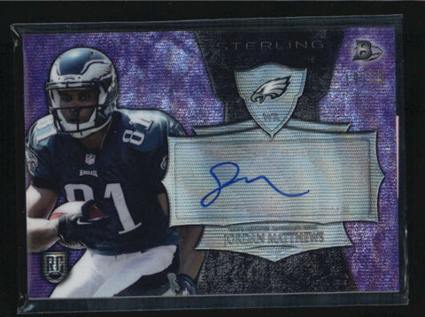 JORDAN MATTHEWS 2014 BOWMAN STERLING PURPLE WAVE ROOKIE RC AUTO #19/35 AB6462