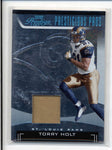 TORRY HOLT 2006 PRESTIGE PRESTIGIOUS PROS GOLD GAME JERSEY PATCH #15/25 AC651