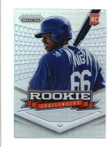 YASIEL PUIG 2013 PANINI PRIZM #RC1 ROOKIE CHALLENGERS SILVER PRIZMS RC AB9542