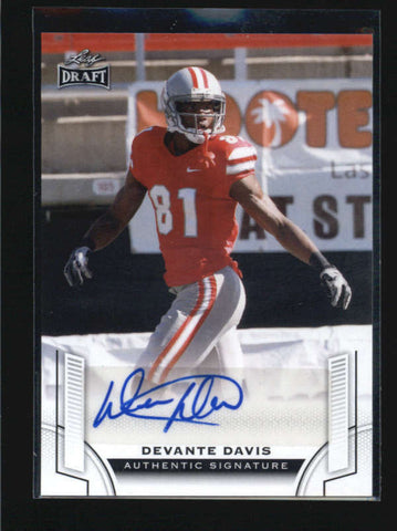 DEVANTE DAVIS 2015 LEAF DRAFT ROOKIE RC AUTOGRAPH AUTO AB6146