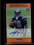 ANTONIO PITTMAN 2007 BOWMAN CHROME ORANGE REFRACTOR ROOKIE AUTO #24/25 AB8252