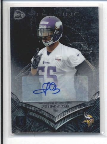 ANTHONY BARR 2014 BOWMAN STERLING ROOKIE AUTOGRAPH AUTO RC AC275