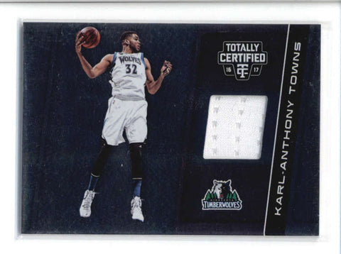 KARL ANTHONY TOWNS 2016/17 16/17 TOTALLY CERTIFIED GAME WORN USED JERSEY  AB9435