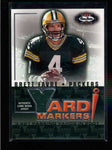 BRETT FAVRE 2002 FLEER BOX SCORE YARK MARKERS GAME USED WORN JERSEY AC1210