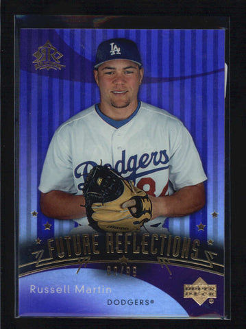 RUSSELL MARTIN 2005 UD REFLECTIONS PURPLE FUTURE REFLECTIONS #80/99 AB6769