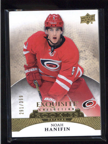 NOAH HANIFIN 2015/16 15/16 UPPER DECK EXQUISITE #R-6 ROOKIE RC #291/399 AB9148