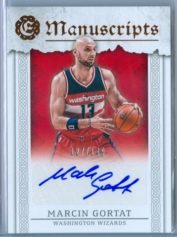 MARCIN GORTAT 2016-17 EXCALIBUR MANUSCRIPTS AUTO AUTOGRAPH SP/149