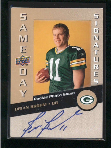 BRIAN BROHM 2008 UD SAME DAY SIGNATURES ROOKIE PHOTO SHOOT AUTOGRAPH AUTO AB9881