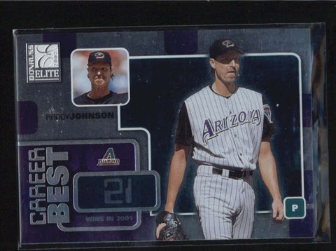 RANDY JOHNSON 2002 ELITE CAREEER BEST WINS #21/21 (EXTREMELY RARE) AB5516