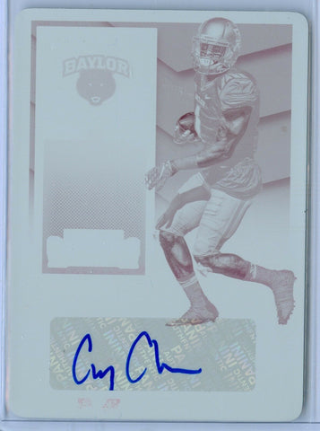 COREY COLEMAN 2016 CONTENDERS 1/1 MAGENTA PRINTING PLATE RC AUTO AUTOGRAPH SP/1