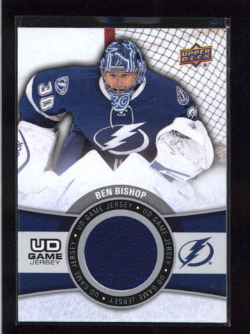 BEN BISHOP 2015/16 15/16 UPPER DECK UD GAME USED WORN JERSEY AB9137