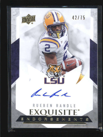 RUEBEN RANDLE 2012 EXQUISITE ENDORSEMENTS ROOKIE RC AUTO #42/75 AB6552