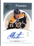 DOUGIE HAMILTON 2013/14 SP AUTHENTIC PREMIER CHIROGRAPHY AUTO #32/75 AB9643