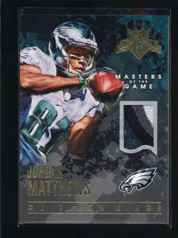 JORDAN MATTHEWS 2015 GRIDIRON KINGS GAME USED 4-CLR PATCH #35/49 AB6167