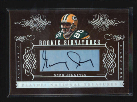 GREG JENNINGS 2006 NATIONAL TREASURES ROOKIE RC AUTOGRAPH AUTO #081/200 AB6258