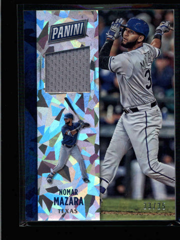 NOMAR MAZARA 2016 PANINI BLACK FRIDAY CRACKED ICE GAME USED JERSEY #23/25 AB8529