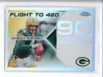 BRETT FAVRE 2007 TOPPS CHROME REFRACTOR #BF90 FLIGHT TO 420 #078/100 AC2035