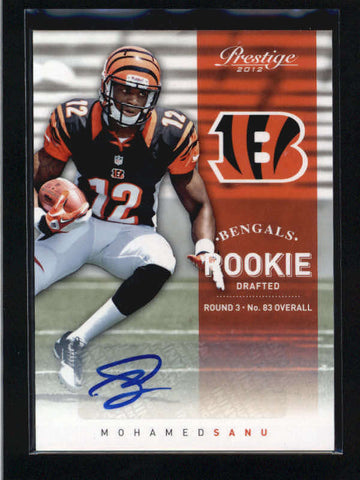 MOHAMED SANU 2012 PANINI PRESTIGE ROOKIE AUTOGRAPH AUTO RC #052/499 AC2084